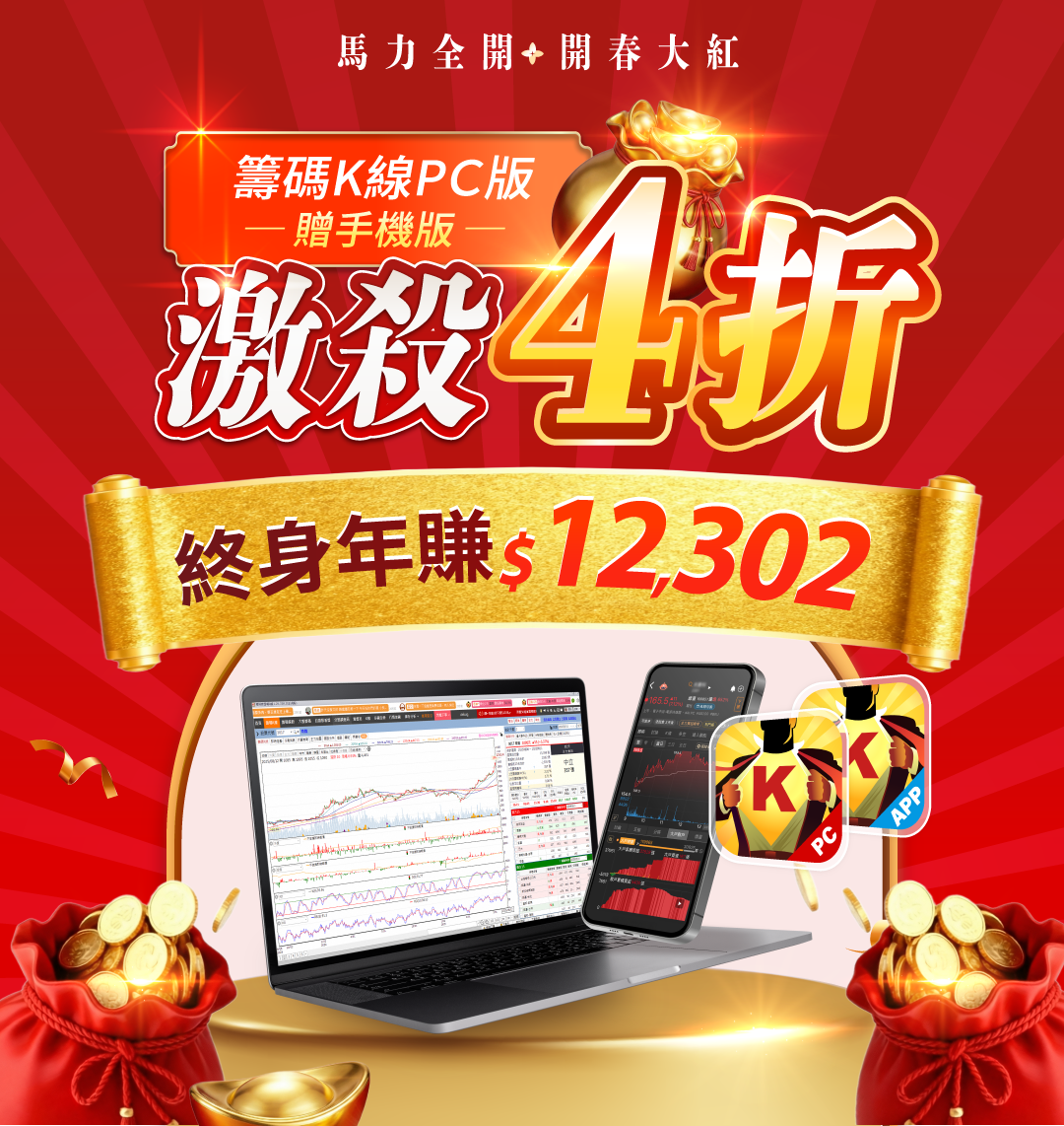 【金馬C財】籌碼K線電腦版(贈)手機版 現省 $12,302🎁加碼抽「破萬豪華大獎」!