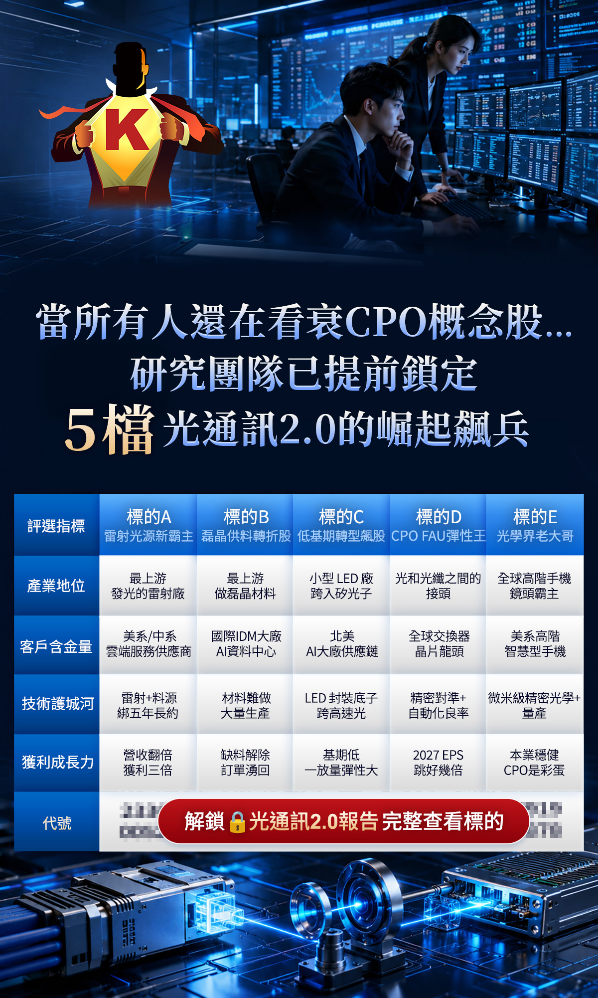 官方獨家研究報告《從InP缺貨潮到EPS兌現:2026下半年光通訊評價重構與台廠三路贏家》